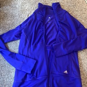 Womens adidas full zip climalite long sleeve jacket size small